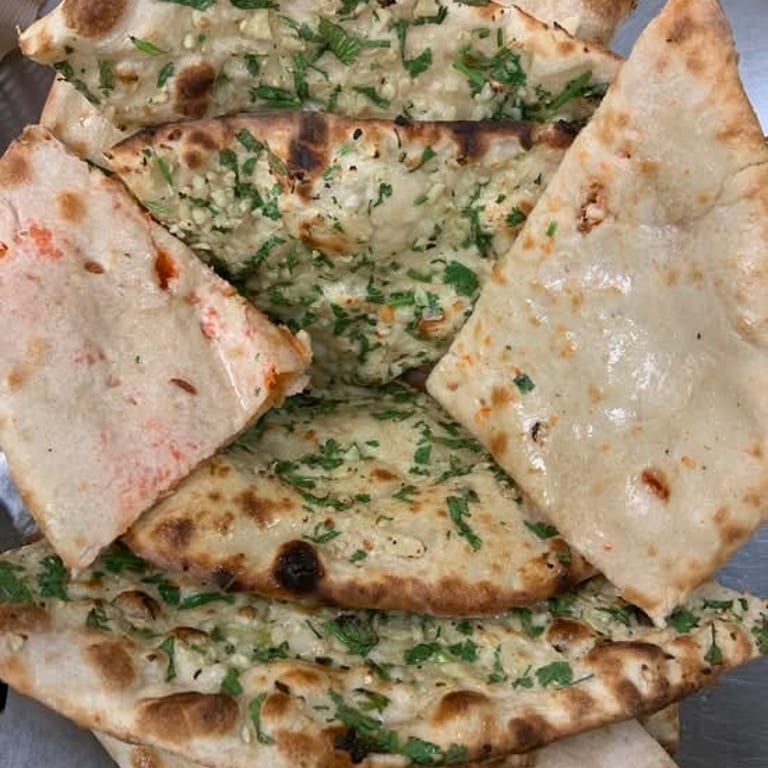 Delicious Garlic Naan Awaits